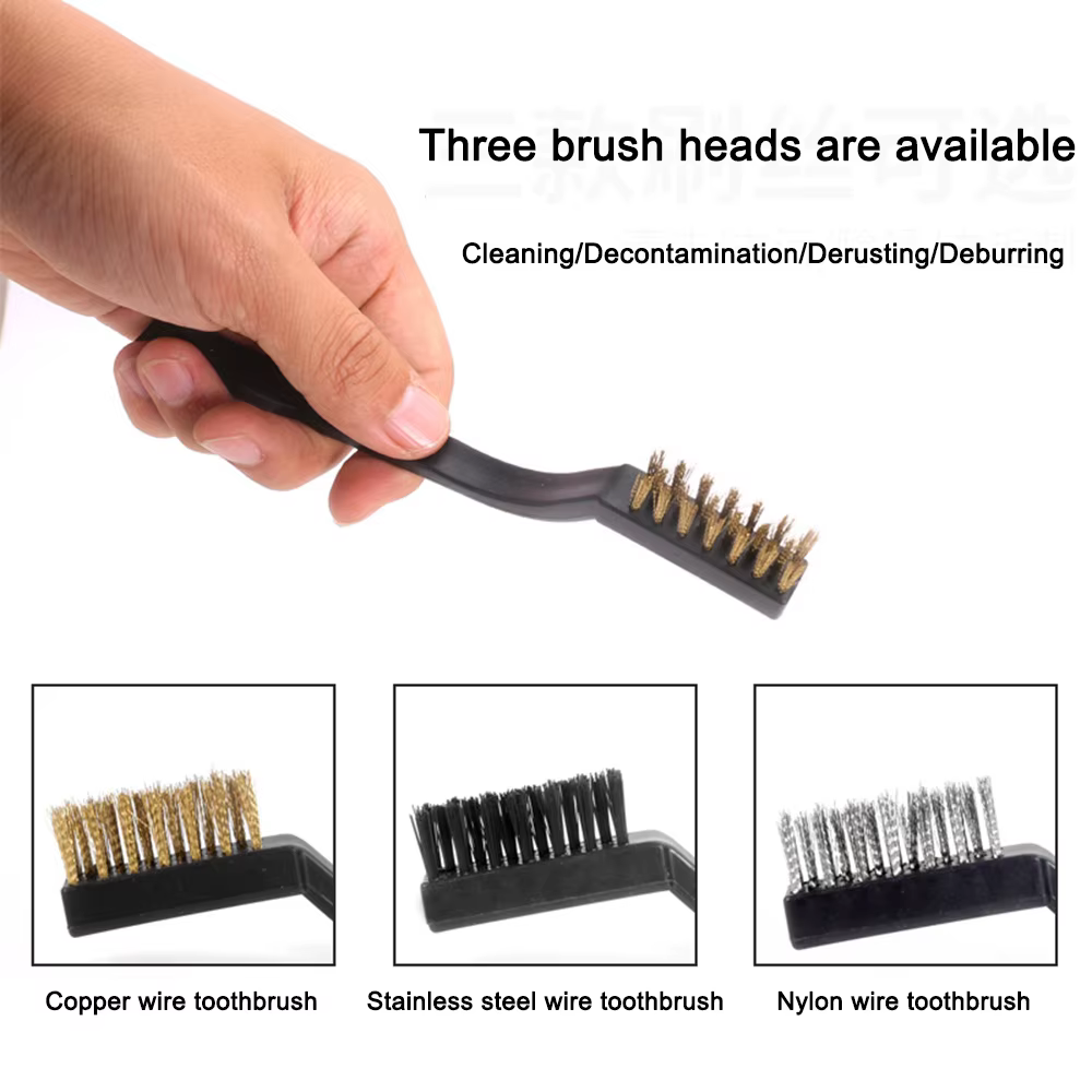 Brosse en fil de laiton et nylon en acier inoxydable