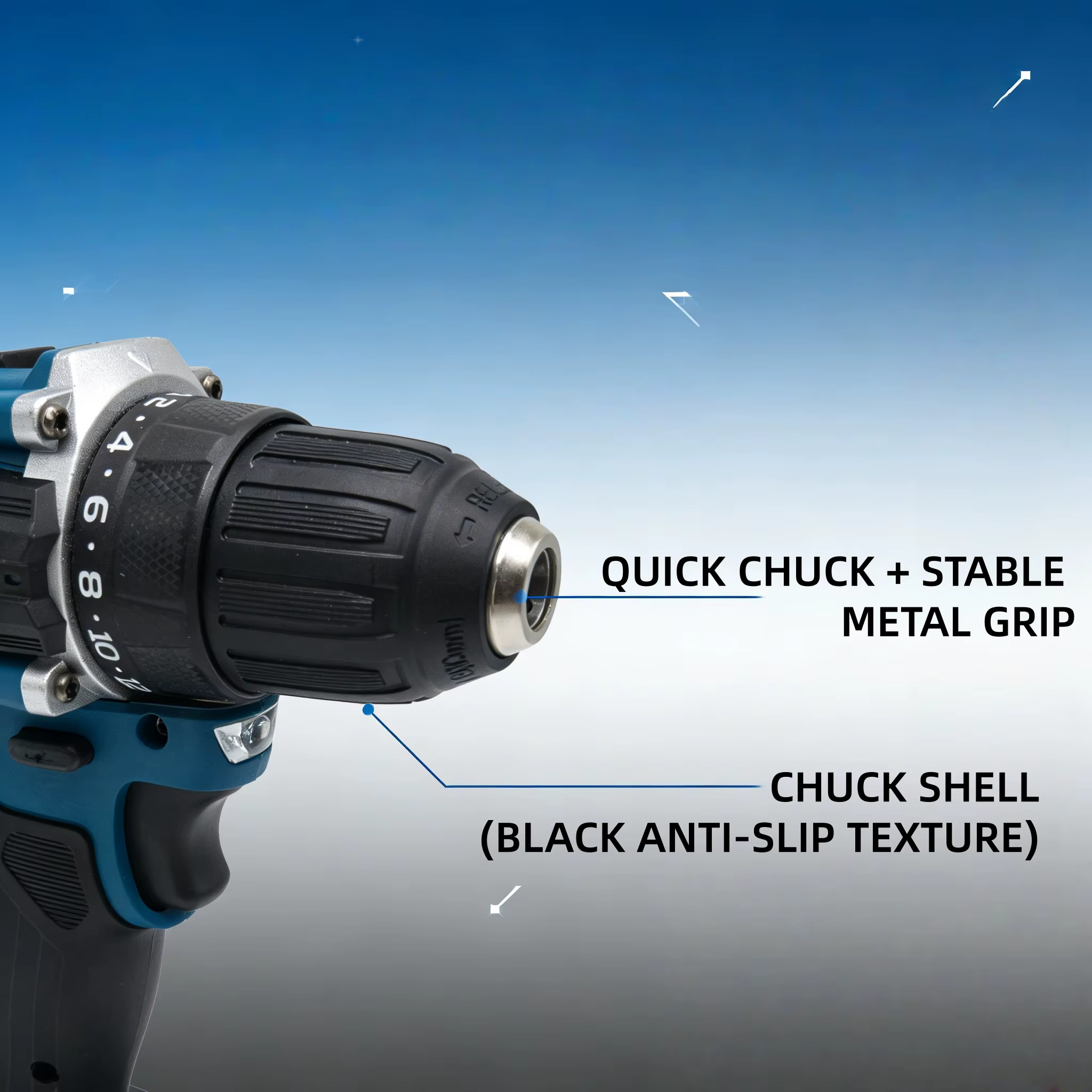 Makita DDF487 Perceuse à percussion électrique sans balais 18V au lithium rechargeable 10 mm