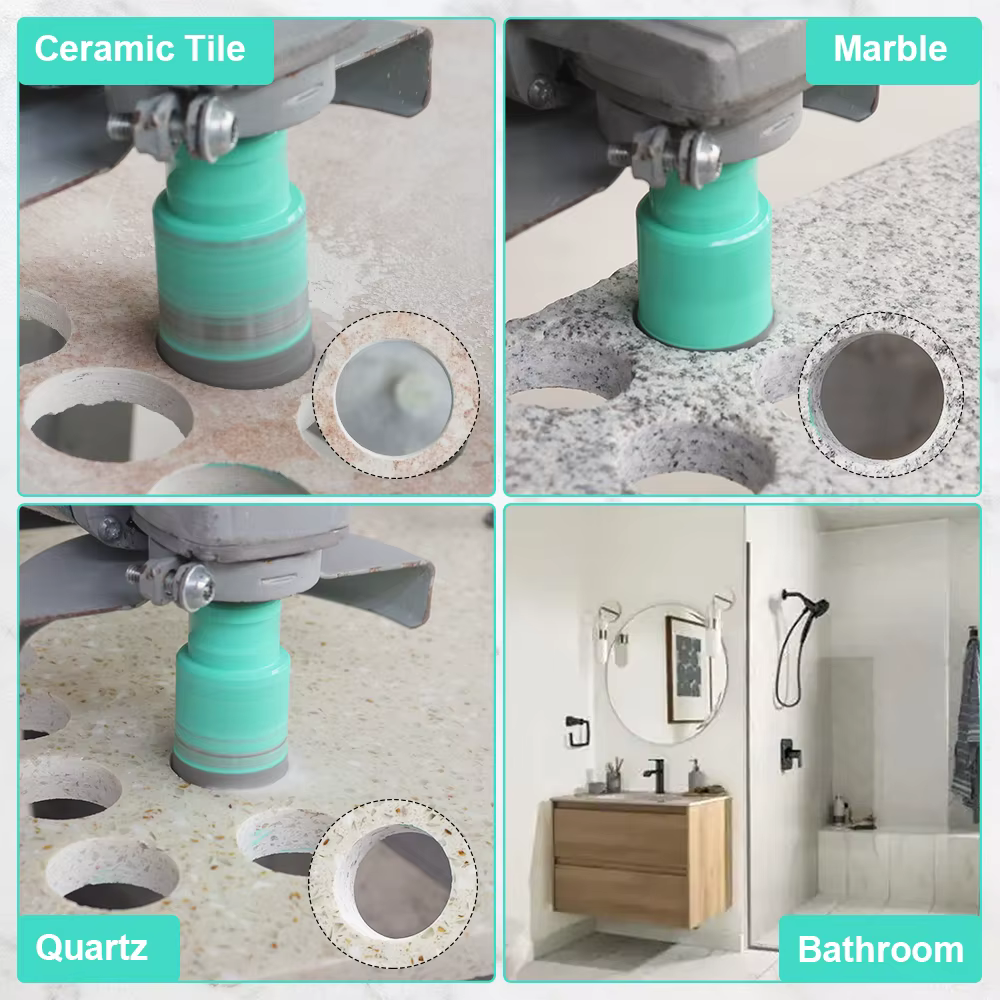 LEKOMESH 1pc foret à carrelage brasé scie cloche dentelée pour porcelaine céramique granit marbre pierre