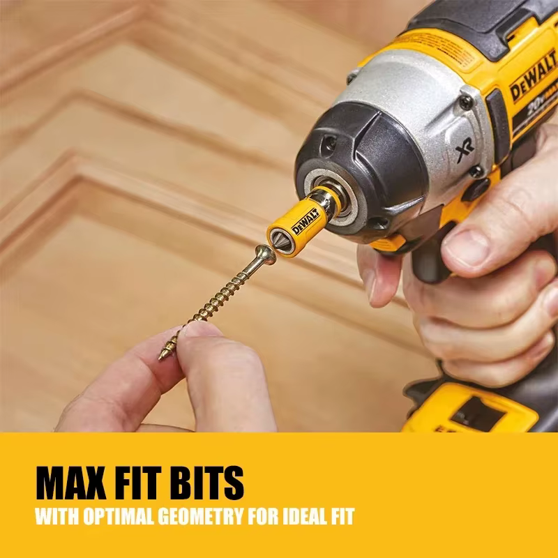 DEWALT DWA2PH2SL DWAF2PH2IR2S PH2 tournevis HSS embout de pilote d'impact jaune argent jeu de manchons accessoires d'outils électriques de menuiserie