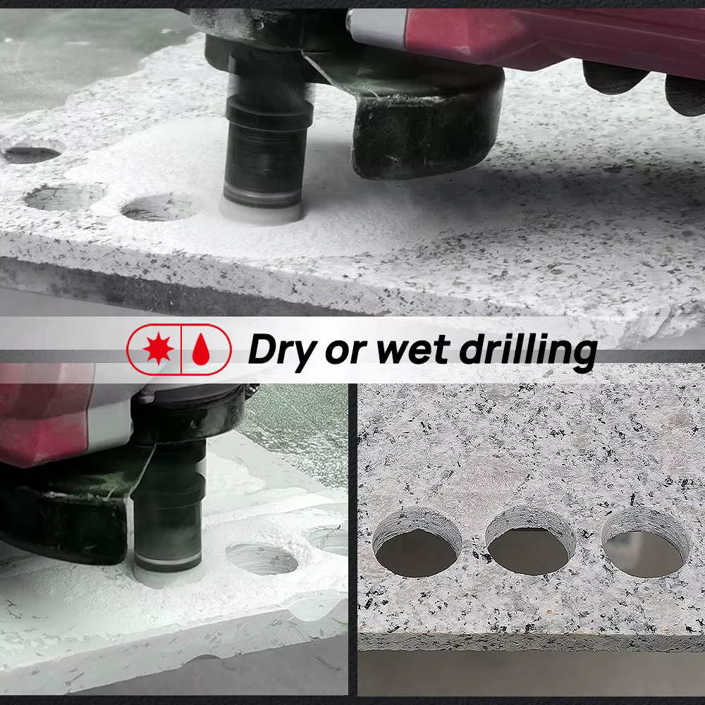 DIATOOL 6 pièces Dia 20-100mm diamant propositions Core Bit Case Set pour carreaux de porcelaine granit marbre trou