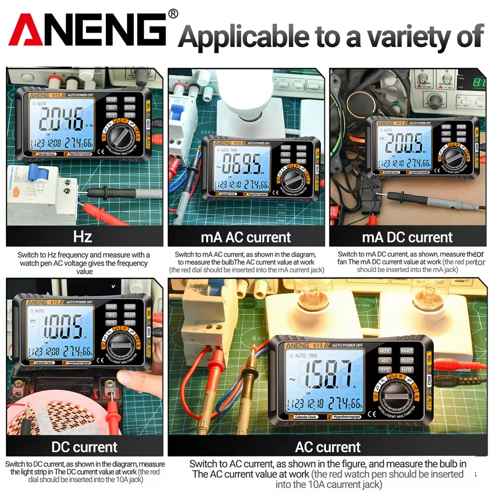 Multimètres numériques 3 en 1 ANENG 612