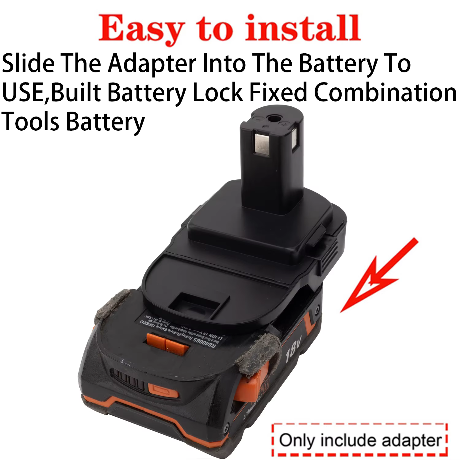 Adaptateur de batterie pour outil Ryobi ONE+ Li-ion 18V vers AEG RIDGID 18V