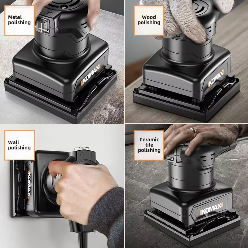 Ponceuse électrique efficace 220V pour le travail du bois et le polissage des sols avec système de dépoussiérage