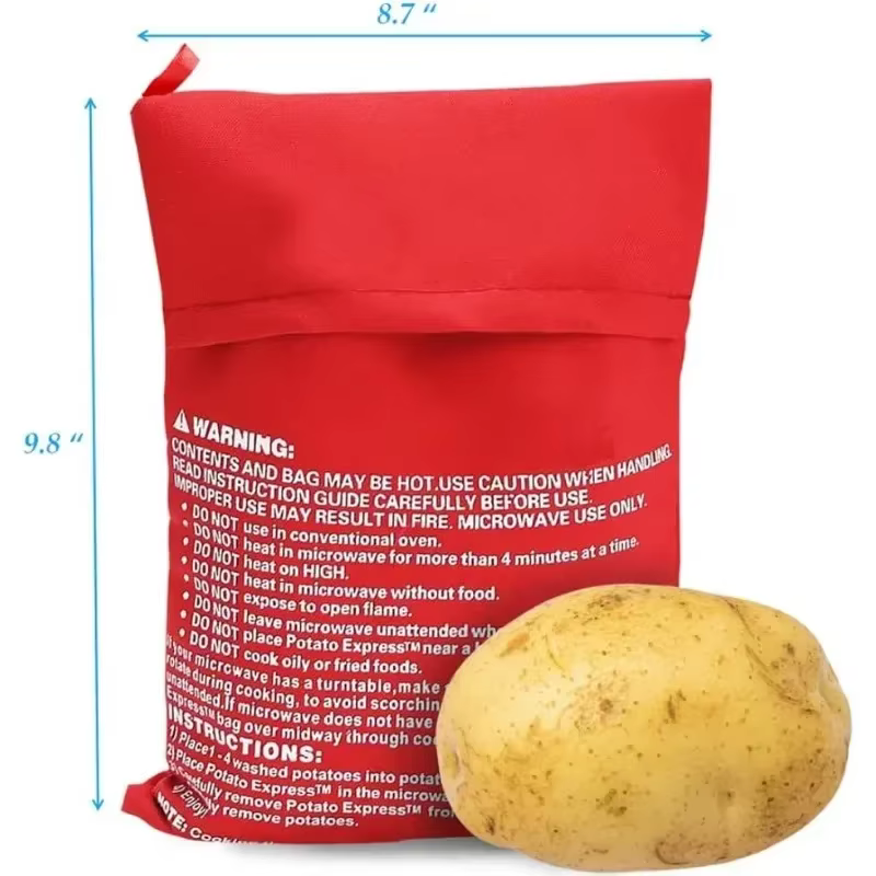 Sac à pommes de terre réutilisable pour micro-ondes, cuiseur à micro-ondes, cuiseur à pommes de terre au four, outil d'accessoires de cuisine