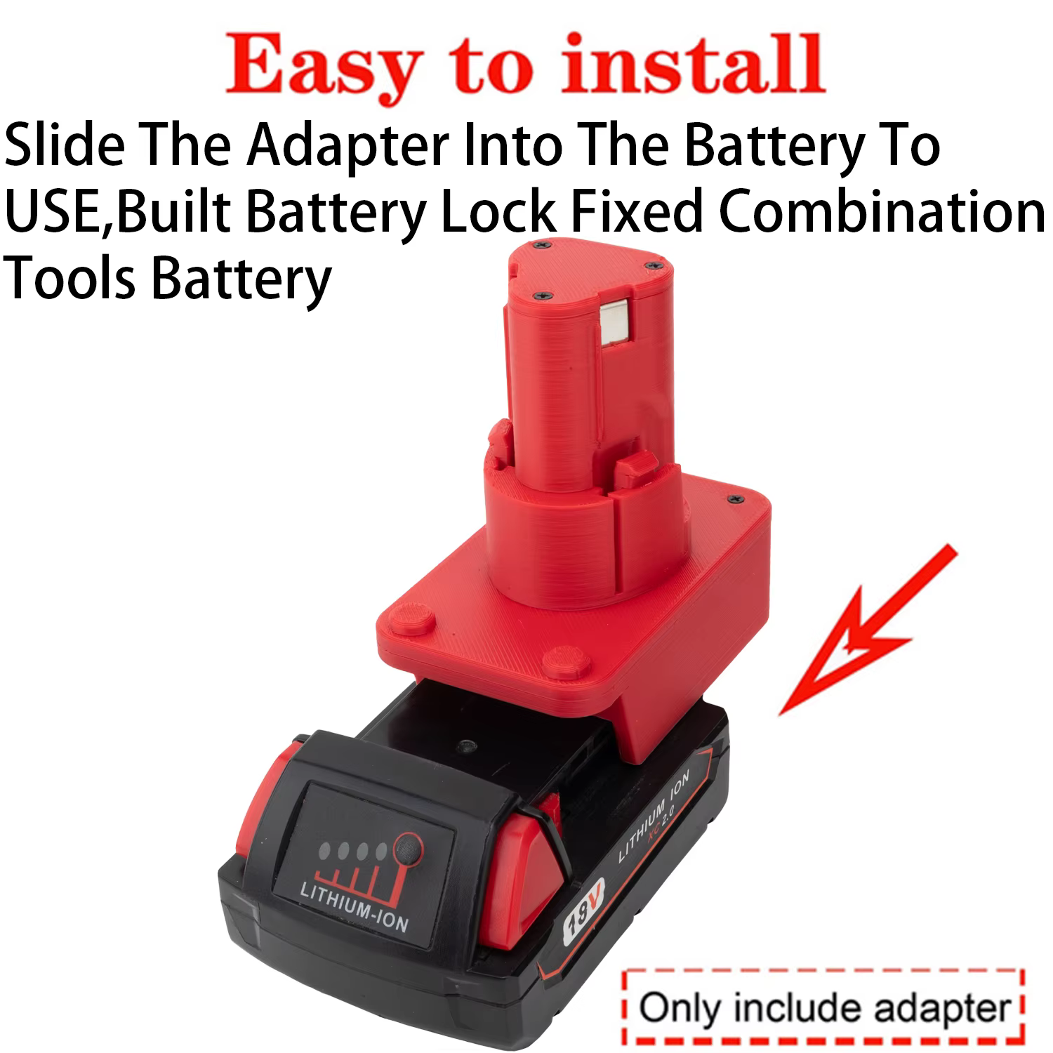 Adaptateur convertisseur pour outils Lidl Parkside X12V Li-ion vers batterie Milwaukee 18V