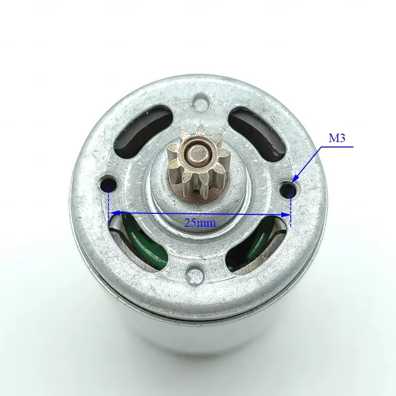 Moteur RS-550 9 dents/12 dents DC 10.8V 12V 14.4V 16.8V 18V 21V 25V haute vitesse grand couple pour perceuse à main électrique outil de jardin