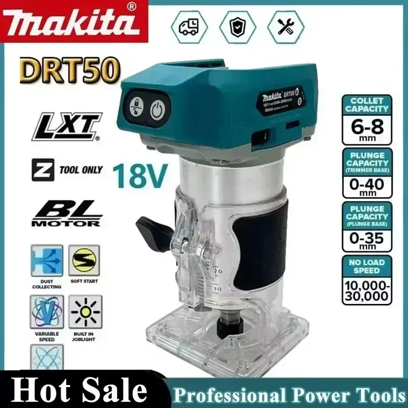 2026 Makita DRT50 18V Défonceuse compacte sans fil sans balais pour le fraisage de chants et le rainurage à usage professionnel