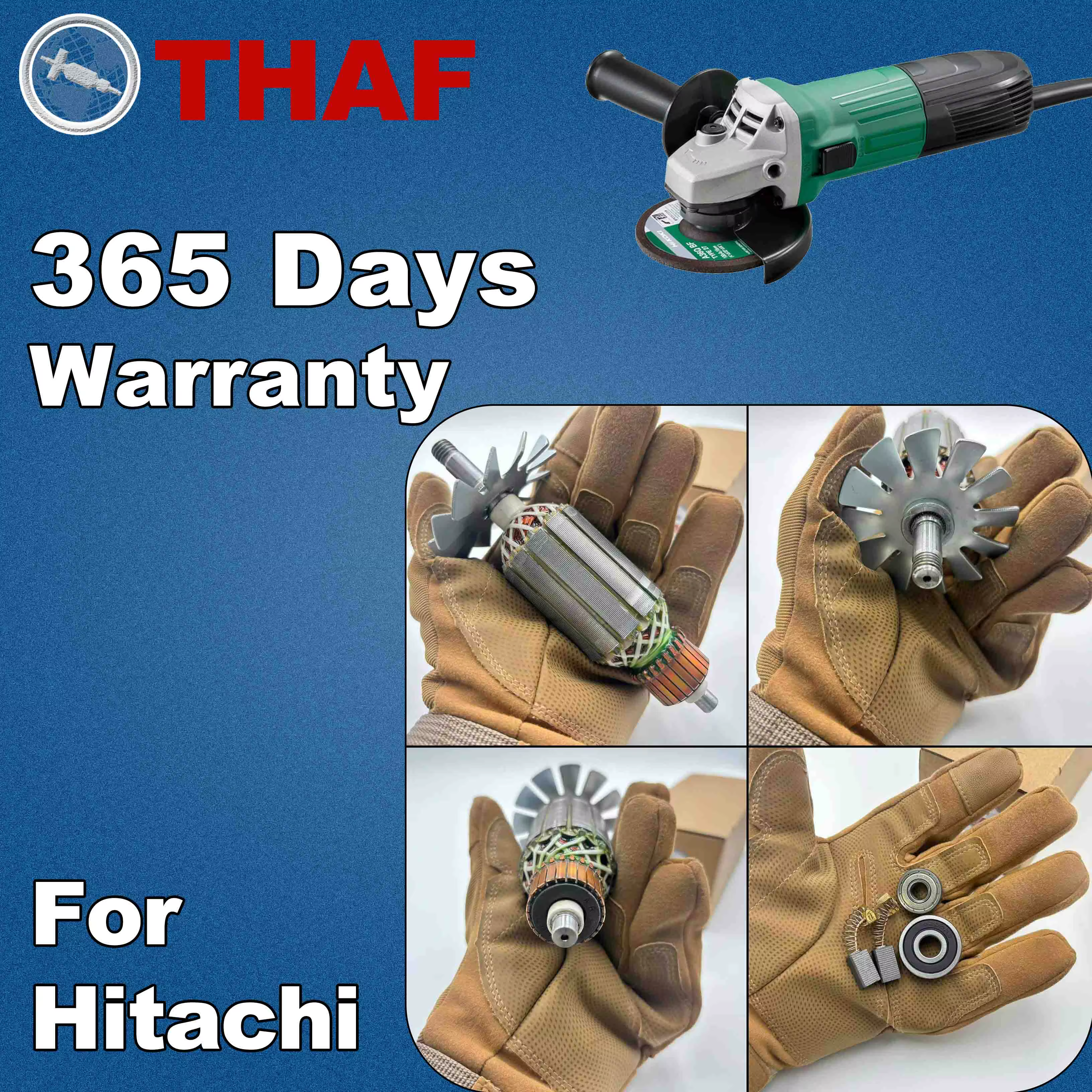 AC 220V 240V G10SS G12SS G13SS Induit Rotor pour HITACHI Meuleuse Angulaire Pièces de rechange