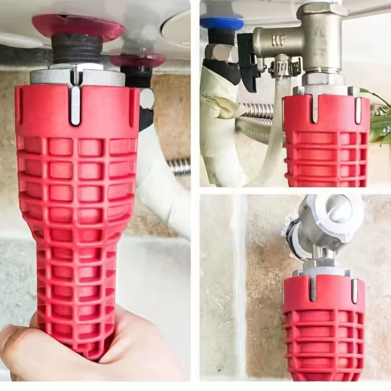 Clé d'évier multifonctionnelle 8 en 1 – Installation et réparation faciles sur la salle de bain