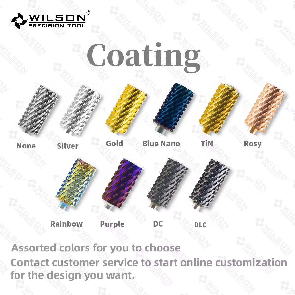 Embouts coniques affûtés WILSON (coupes droites et croisées) - Outils de coupe pour manucure