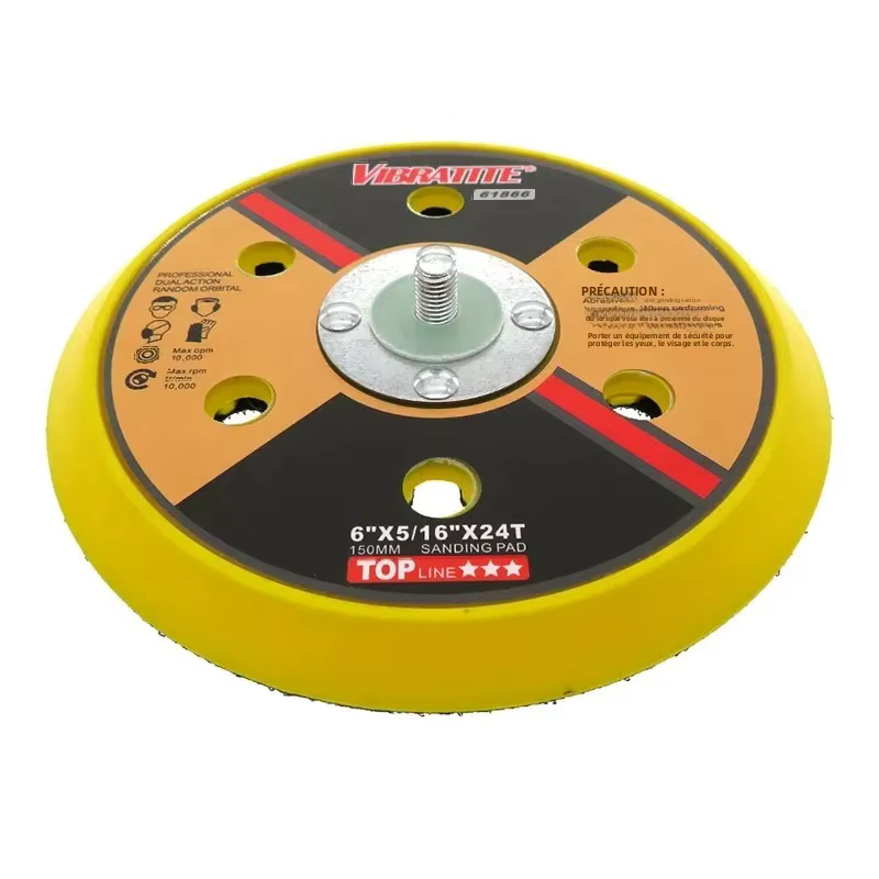 Support de ponçage multi-trous de 6 po (150 mm) à fixation auto-agrippante avec filetage 5/16x24T