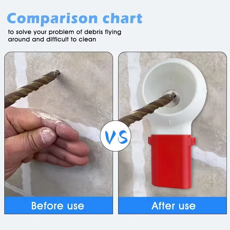 Collecteur de poussière de perceuse avec Joint rotatif