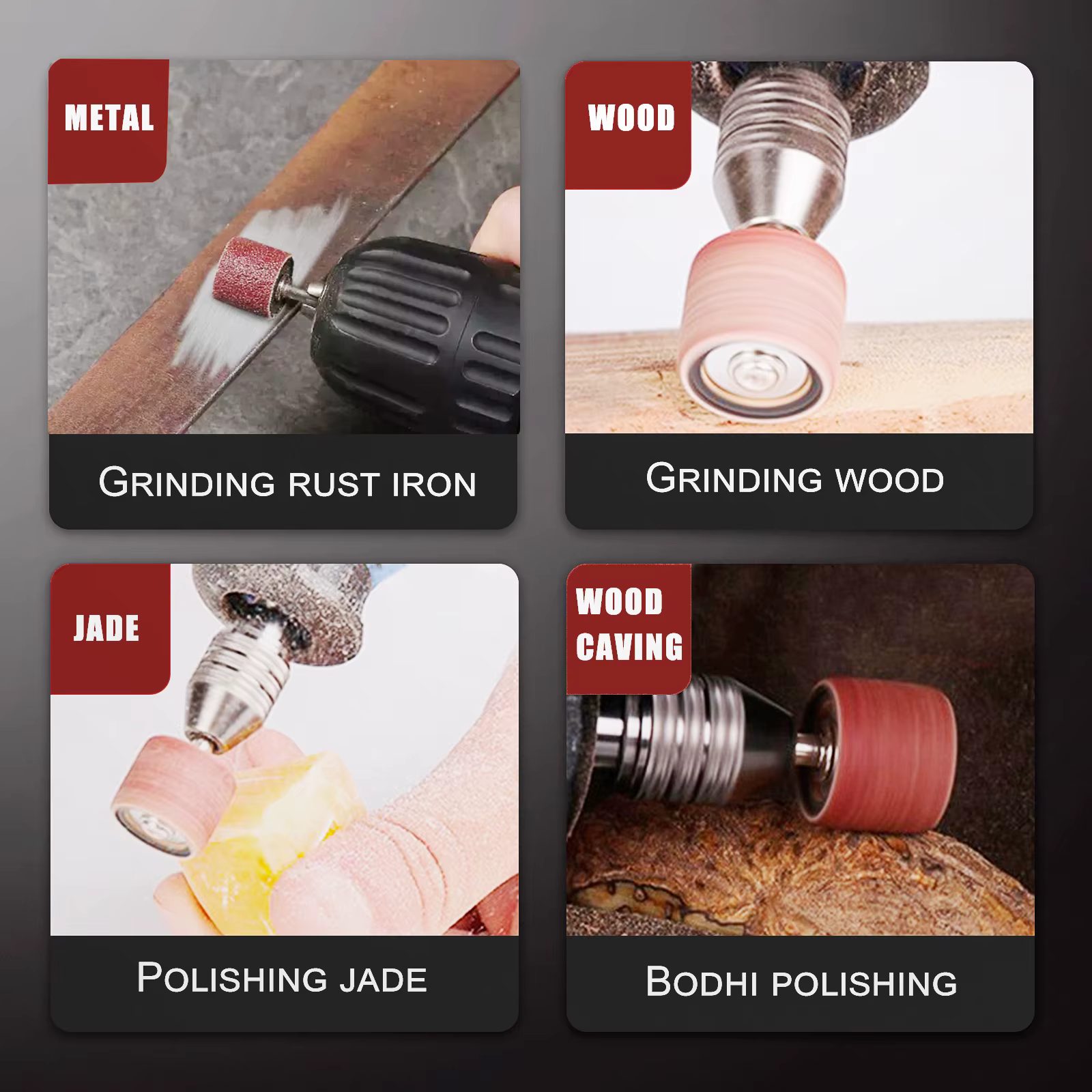 Kit de tambours de ponçage pour bandes de ponçage Dremel