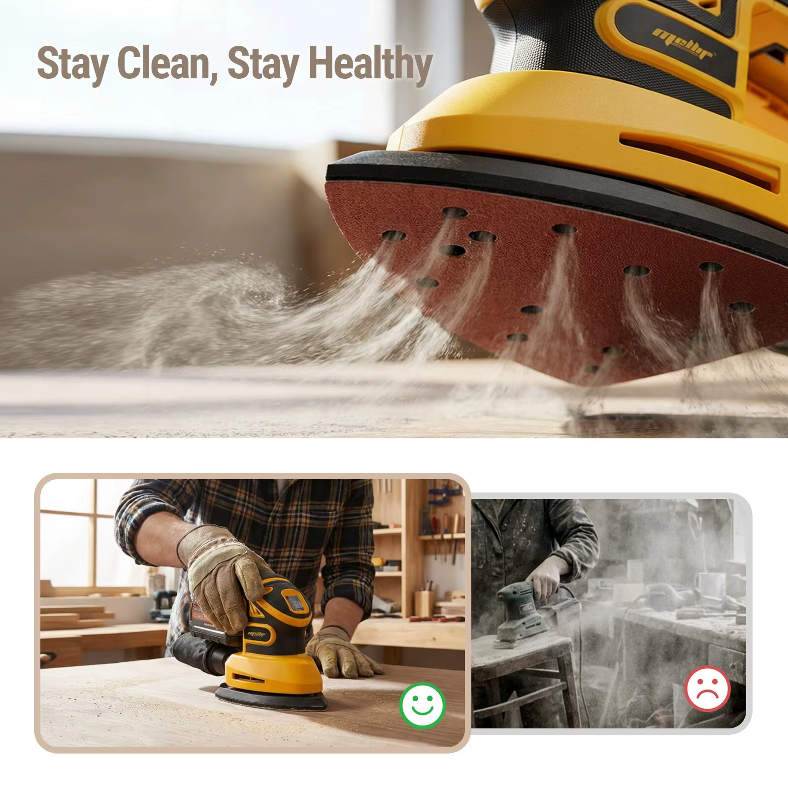 Ponceuse de précision sans fil sans balais compatible avec la batterie Dewalt 20V MAX (OUTIL UNIQUE) 12 000 OPM