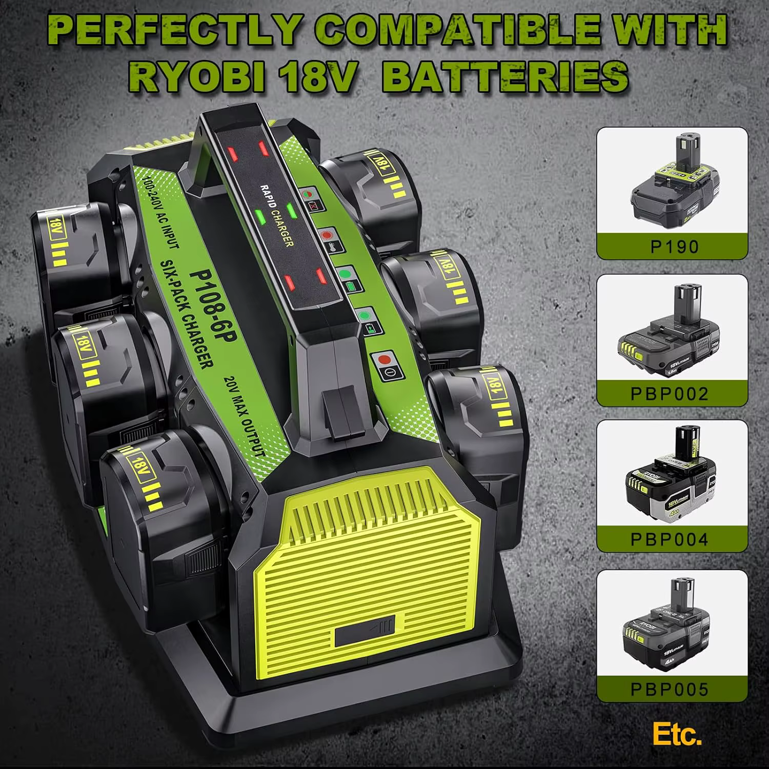 Station de chargeur de batterie Compatible