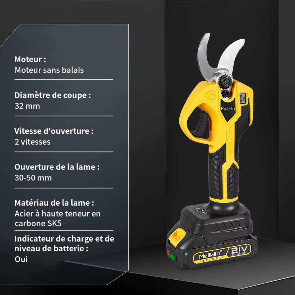 MELLWIN – sécateur électrique sans balais