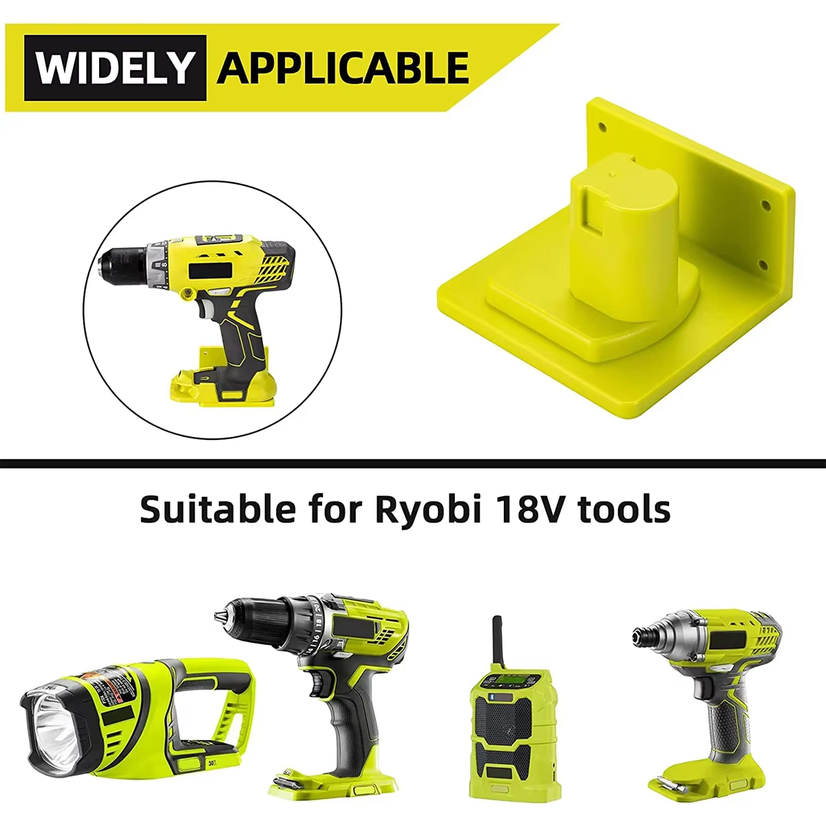 5 pièces porte-outil support de quai pour Ryobi 18V perceuse porte-outils cintre outils électriques accessoires de