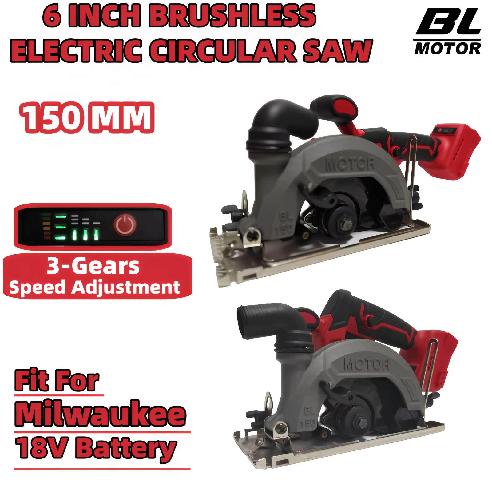 Scie circulaire électrique sans fil 150 mm sans balais