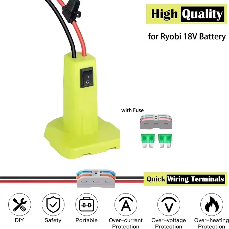 Adaptateur de batterie pour batterie Ryobi ONE + 18V Nimh/Nicd/Li-ion