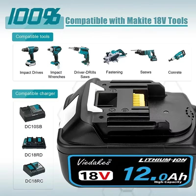 Batterie 18V 12.0Ah pour outils Makita