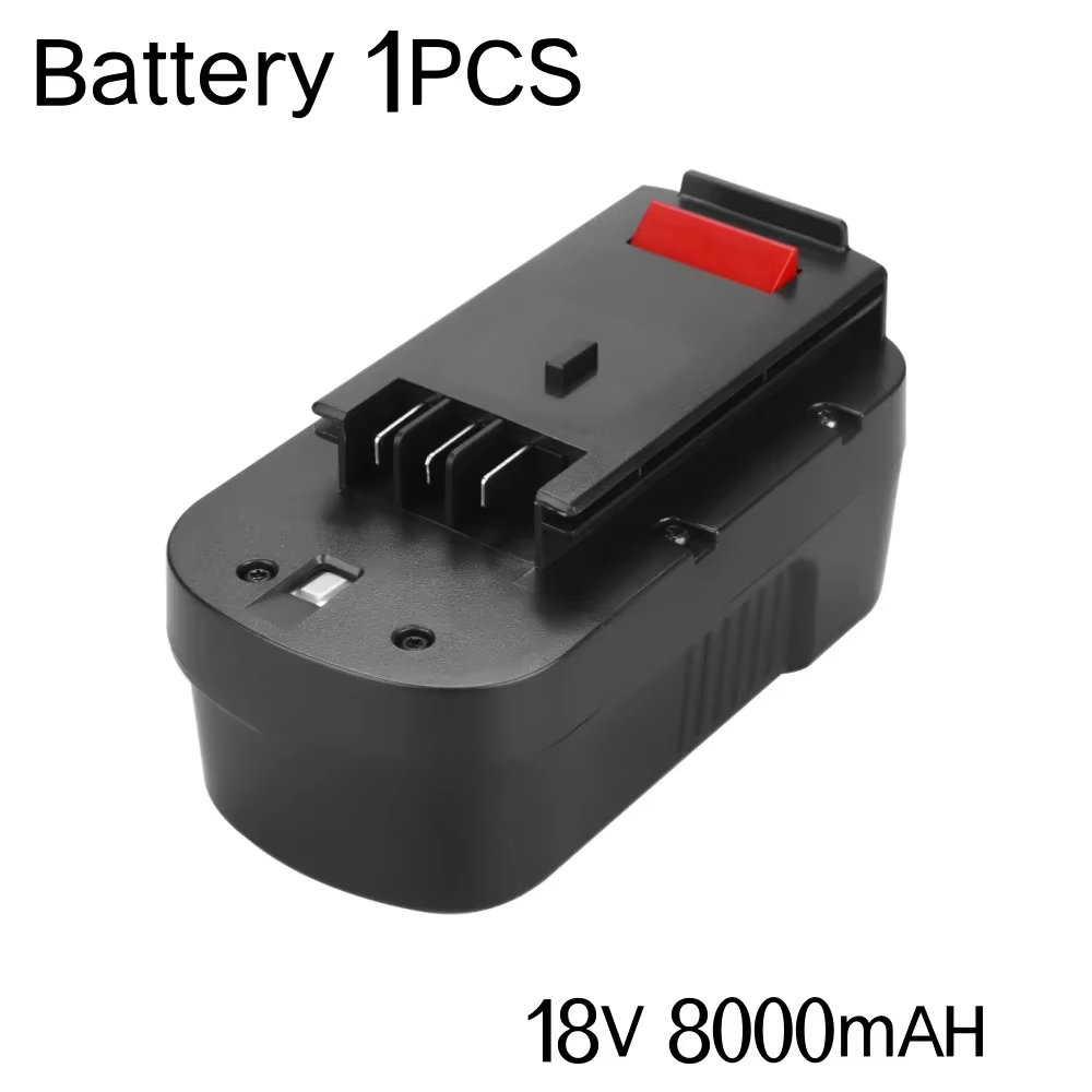 Batterie Rechargeable 18V pour outil électrique Black & Decker8000mAh, A18 A1718 A18NH HPB18 HPB18-OPE FS1800CS FS1800D