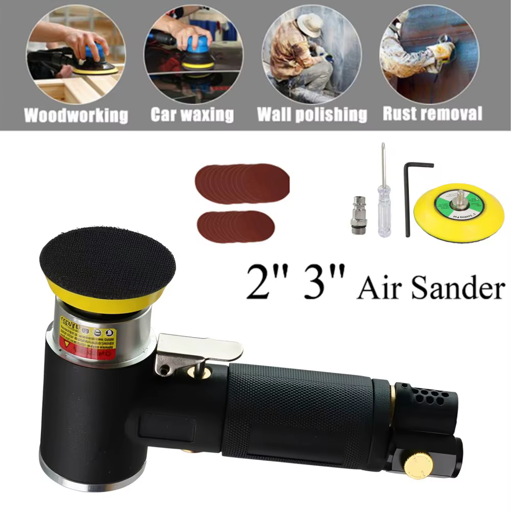 Ponceuse orbitale pneumatique mini Orbit Air Sander 1'/2'/3' pour polissage automobile