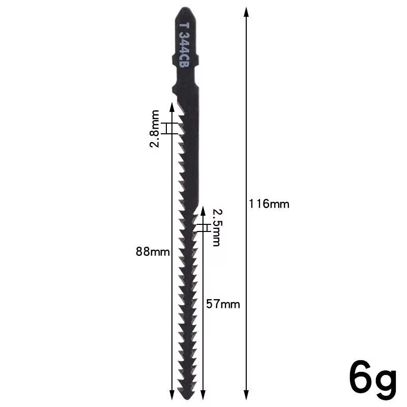 T344CB HCS lames de scie sauteuse 2.5/2.8mm pas Variable 116mm lame