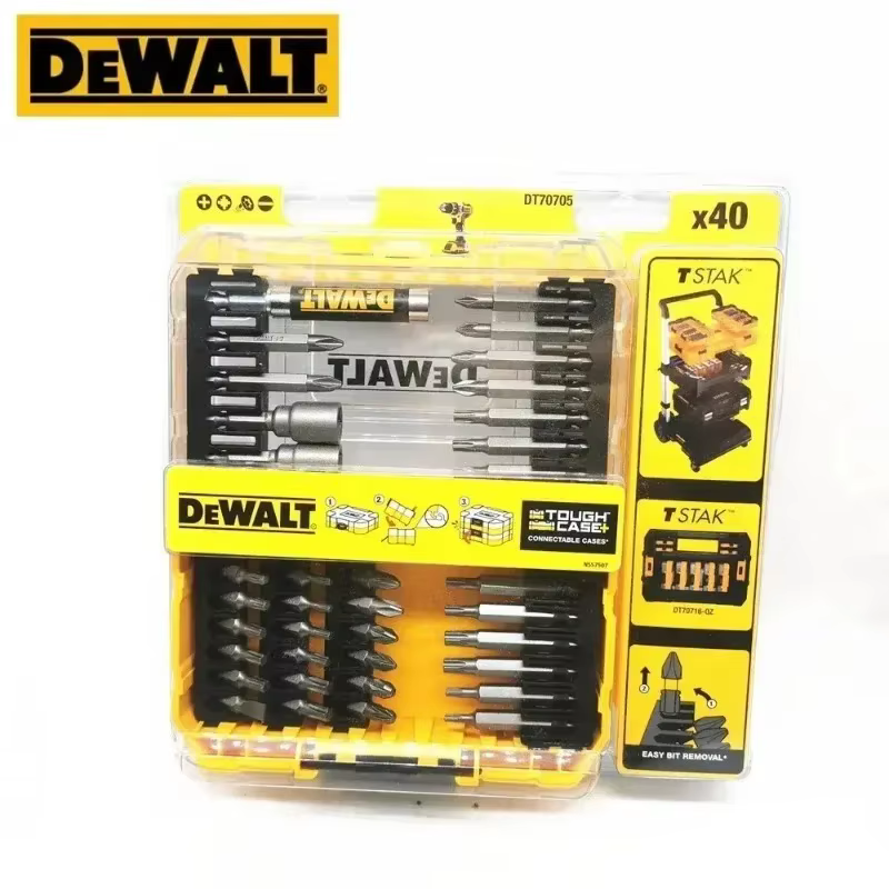 DEWALT DT70705 jeu d'embouts de tournevis dans un boîtier robuste 40 pièces jeu