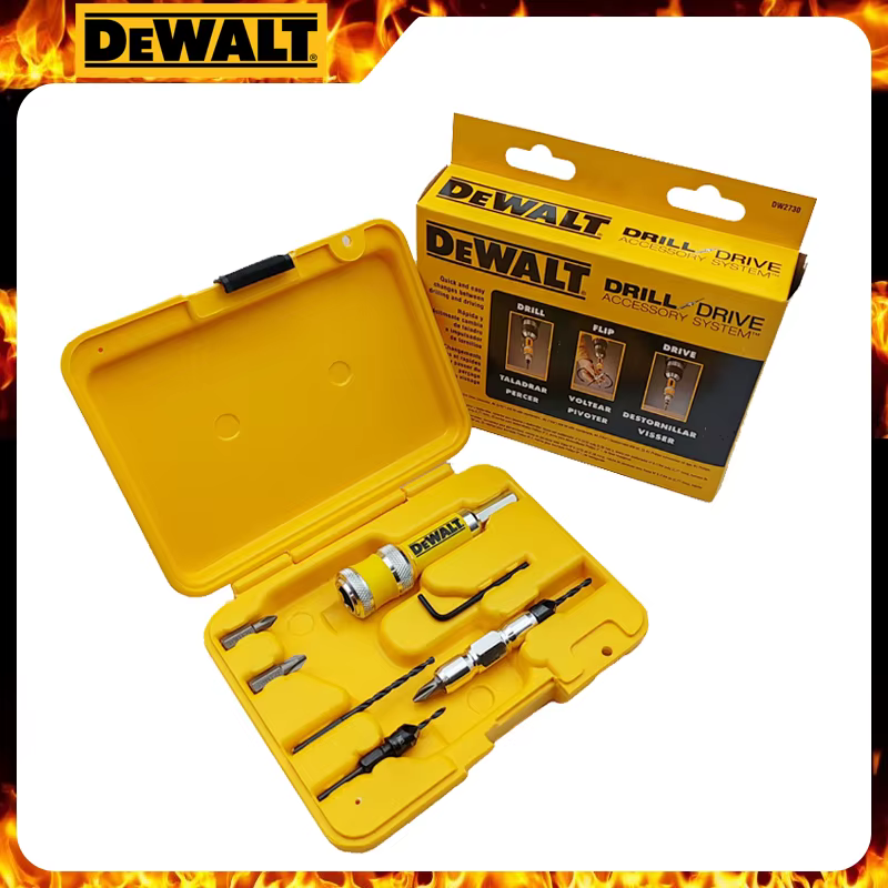 DEWALT DW2730 8 pièces Kit d'entraînement de forage avec boîte étanche à l'humidité charpentier