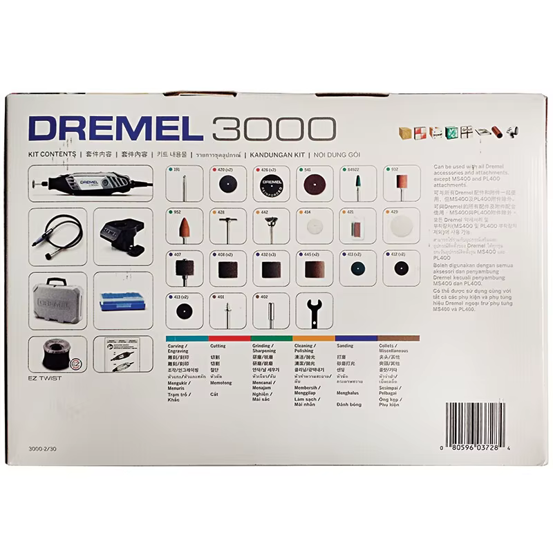 Dremel-Mini meuleuse électrique 3000 avec kit d'accessoires professionnels