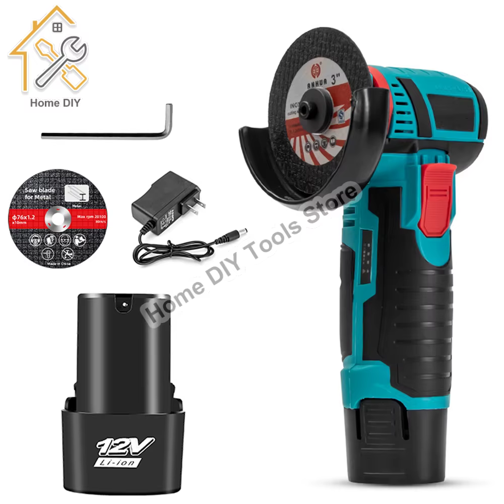 12V 19500rpm Mini meuleuse d'angle outil de meulage rechargeable polisseuse pour outils électriques sans fil diamant de coupe
