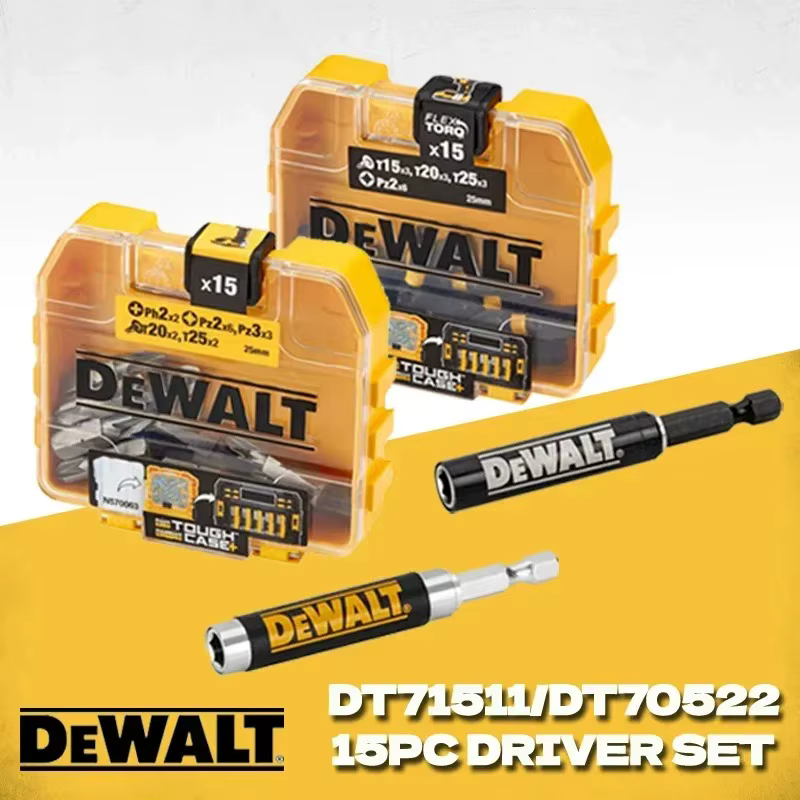 DEWALT – Kit de 16 embouts de tournevis et de forets avec supports magnétiques télescopiques