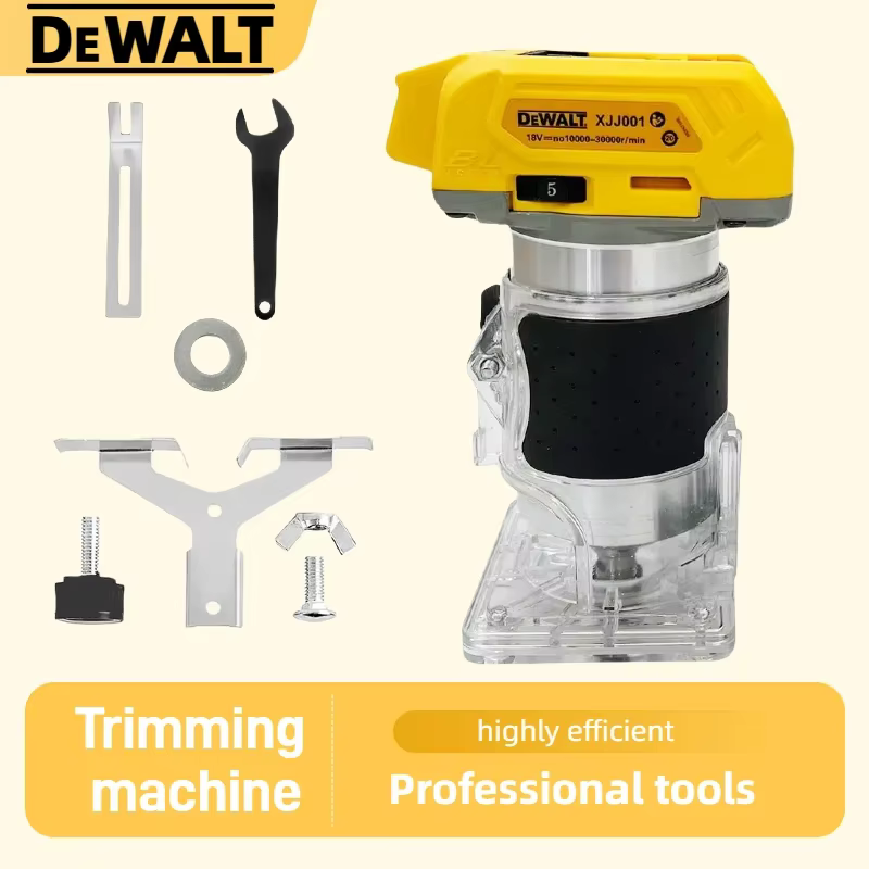 Routeur à bois sans fil Dewalt 33000 tr/min : Outil polyvalent sans fil conçu pour le rainurage