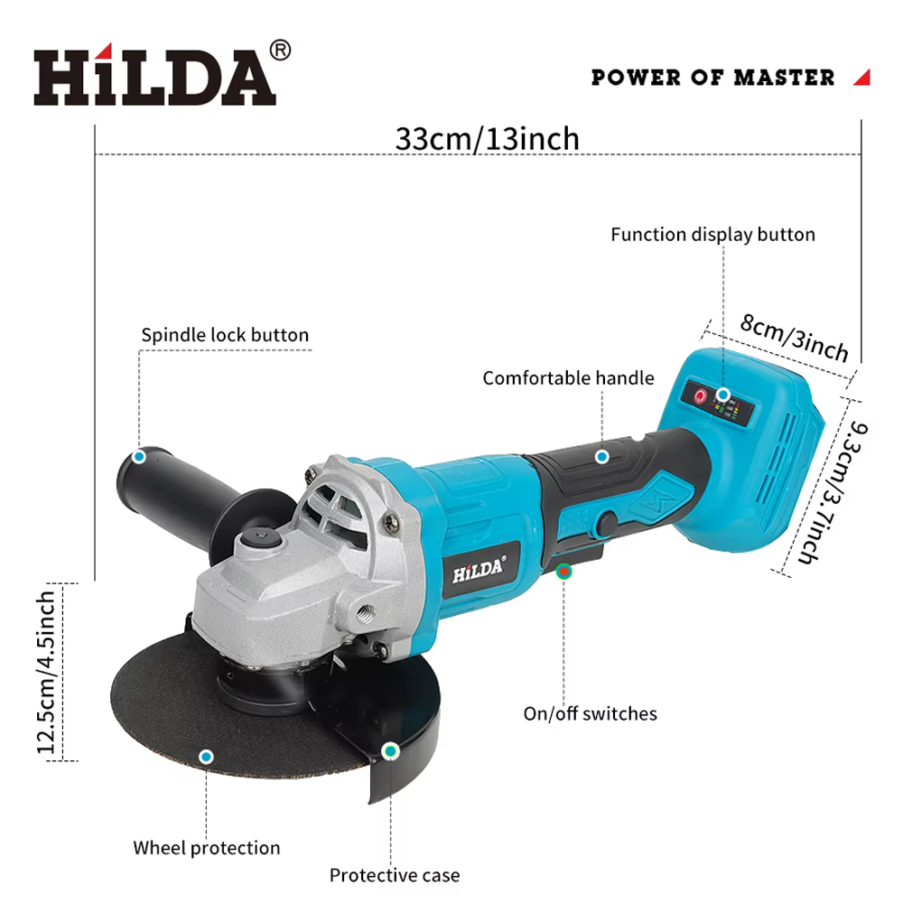 HILDA 21V meuleuse d'angle sans brosse à main coupe outil électrique Rechargeable Machine de polissage