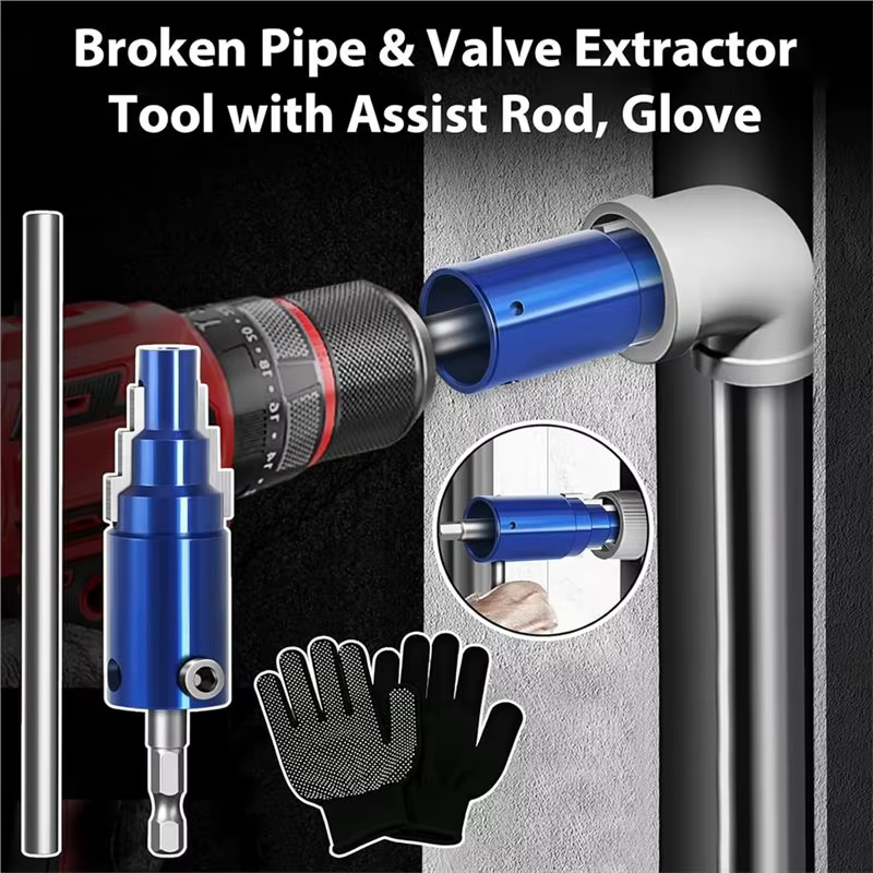 Extracteur de soupapes et de tuyaux AA81 pour perceuse électrique avec tige assistée