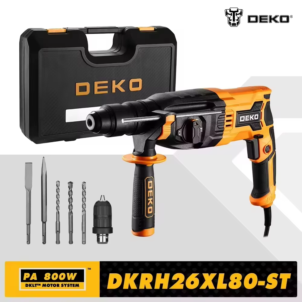DEKO DKRH26XL80-ST 4 fonctions marteau rotatif électrique accessoires rotatifs multifonctionnels