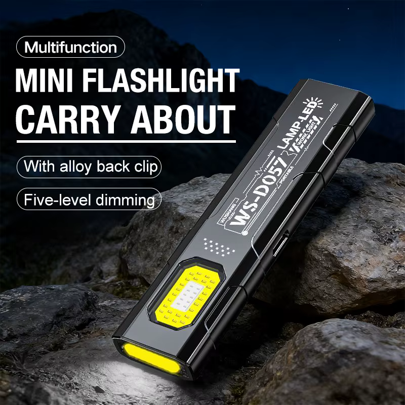 Lampe de travail multifonctionnelle LED magnétique rouge bleu clignotante mini extérieure forte lumière super brillante lampe de maintenance lampe torche