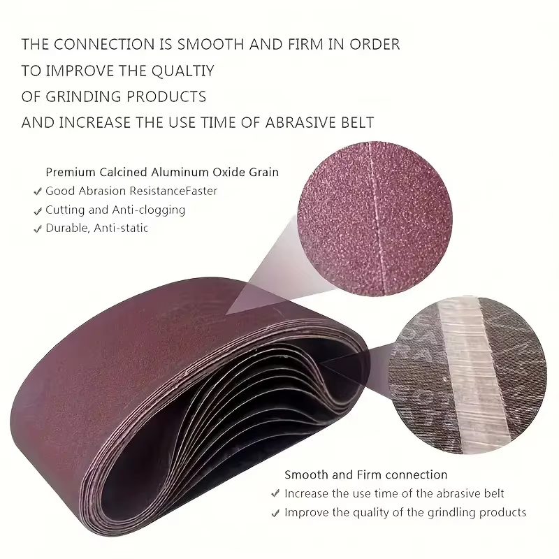 10 bandes de ponceuse : 610x100mm