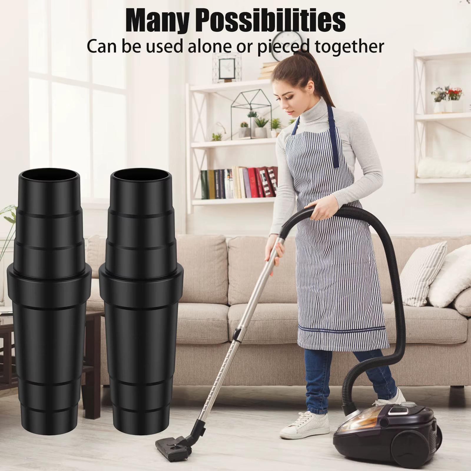 Convertisseur de connecteur de tuyau flacon de poussière pour aspirateur