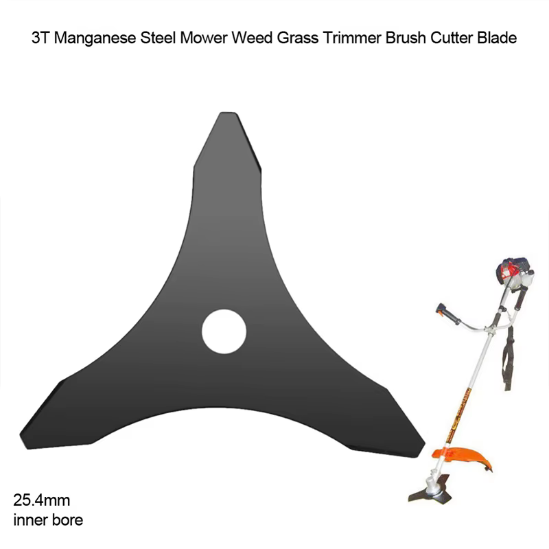 1 pièce Lame de rechange universelle 3 mm à 3 dents tranchantes pour débroussailleuses à tige droite