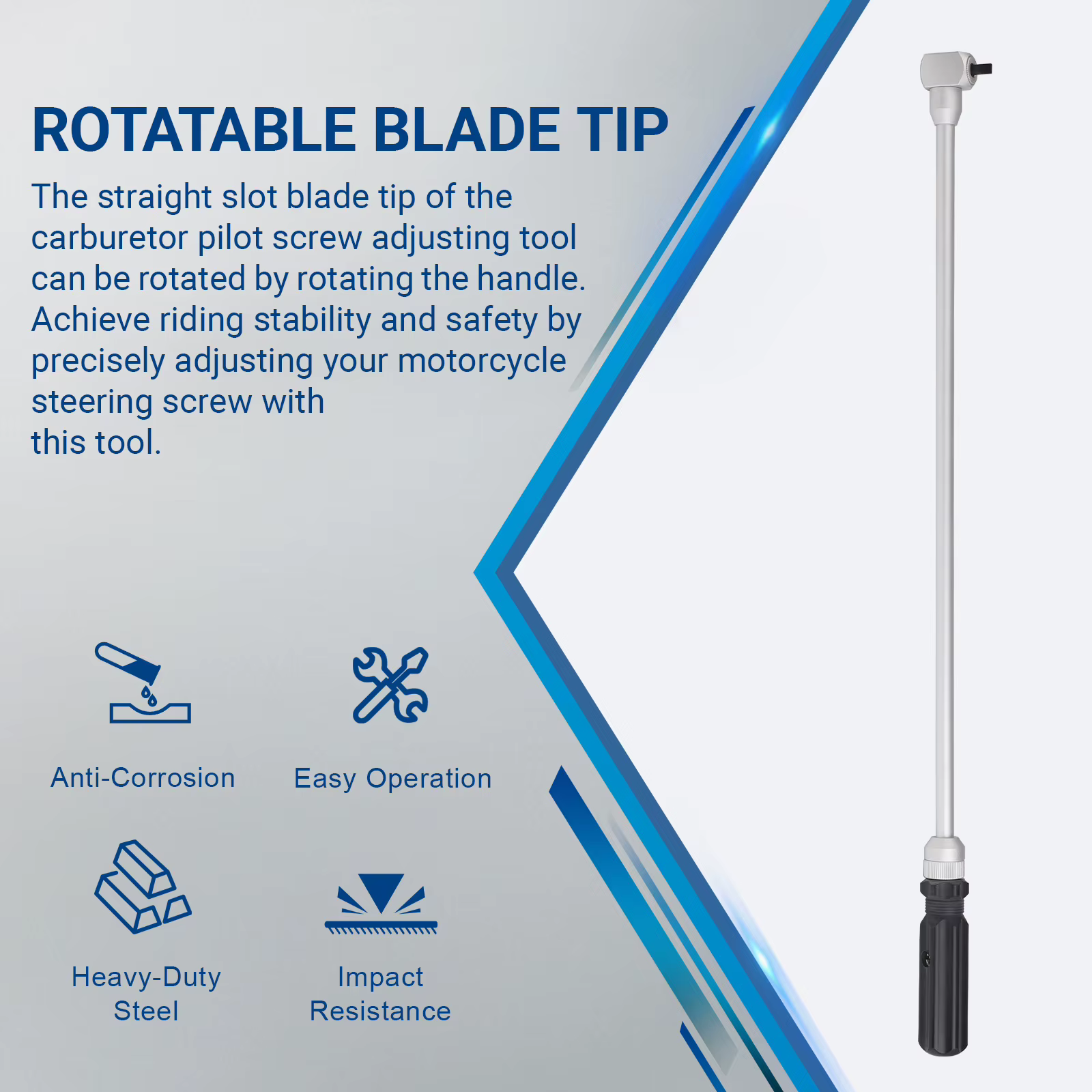 Tournevis à 90 degrés, outil de réglage du carburateur
