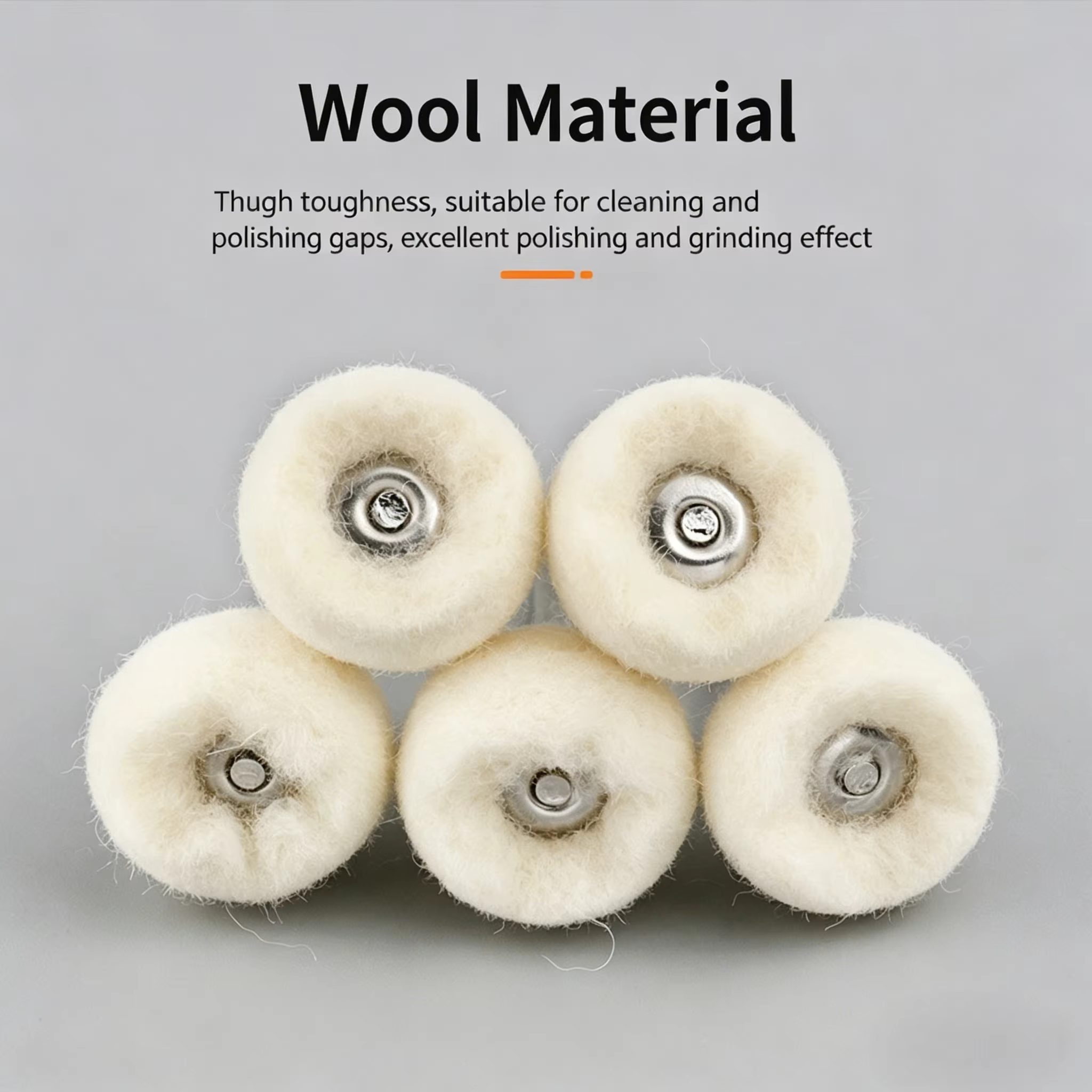 10 pièces Mini têtes de ponçage abrasives en feutre