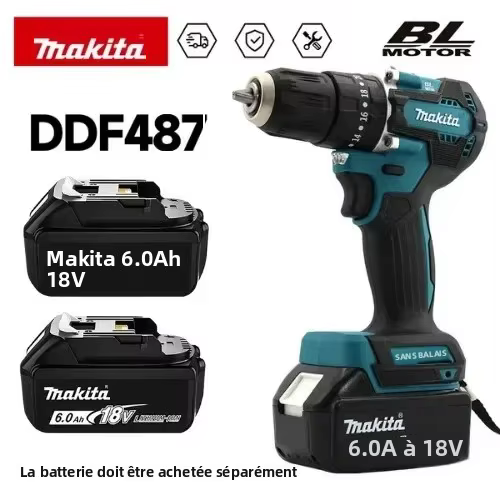 Makita 100% Original DDF487 Perceuse-visseuse sans fil 18V