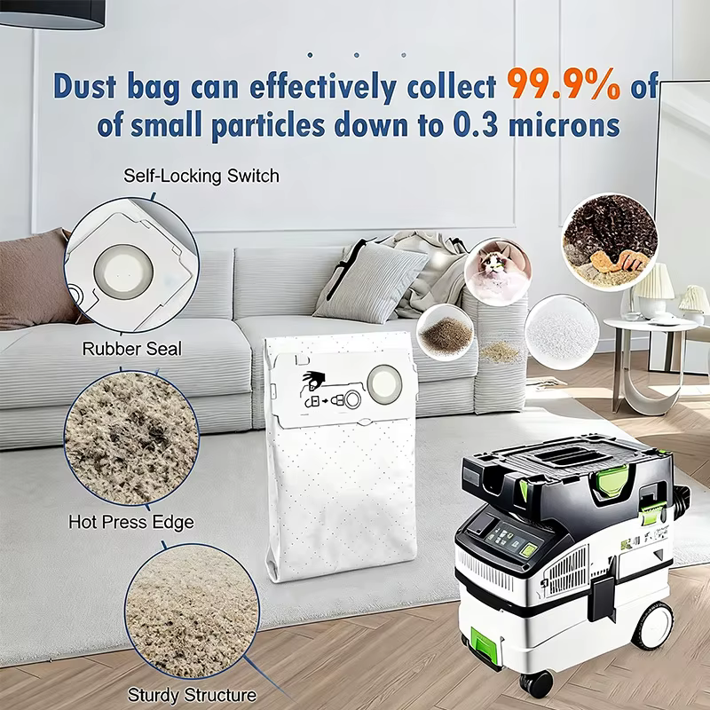 8 sacs à poussière pour aspirateur de la série FeStool. Compatible