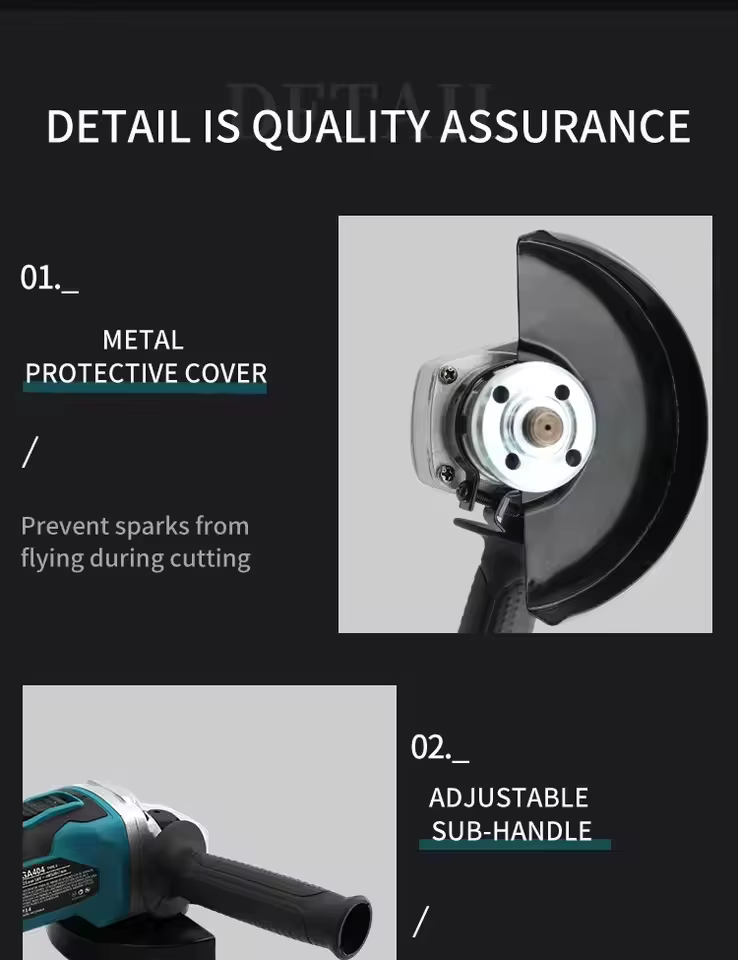 Meuleuse d'angle sans fil MachitaDGA404 125 mm à batterie lithium-ion pour découpe et meulage