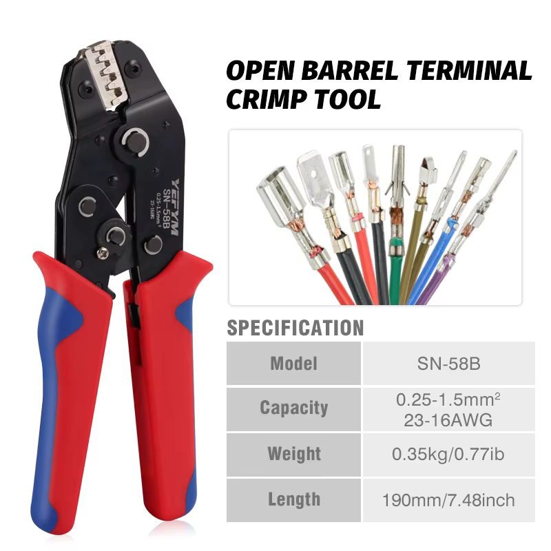 Outils de sertissage pince SN-58B mâchoire Interchangeable pour XH2.54/DuPont2.54/2.8/4.8/6.3/Non isolé/bornes de virole cliquet