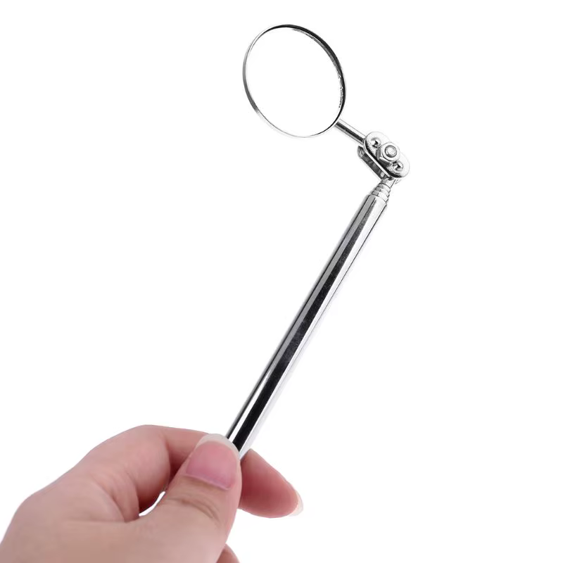 Miroir d'inspection télescopique rond