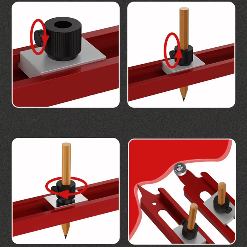 Profils précis Profils d'outils Scribing Règle avec bords travail du travail des profils mesure du coin