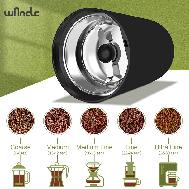 Moulin à café haute puissance 200w, 220V/120V, multifonctionnel, pour grains de café, appareil ménager, outils de cuisine